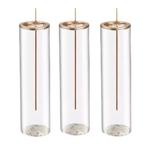 TEMU 3개 세트 퀵 릴리즈 방진 향로 | 고강도 보로실리케이트 유리 먼지 수집기 + 스탠드 | 요가 명상 분위기 필수품 | INS 홈 데코, 중국식 향로, 대형 향로, 향과 캔들 홀더, 롱넥 향로, 향 접시, 영적 실천, 모던 데코, 현대적 미학, 고품질 소재, 제작, 재 받이, 명상 실천자, 영적 탐구자