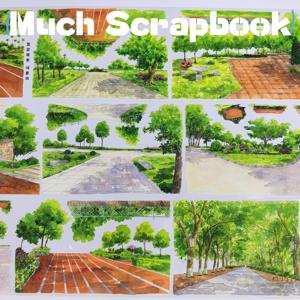 TEMU 쉐이디 캠퍼스 학교 놀이터 풍경, 플래너 랜드스케이프 스티커 및 데칼, 저널링 DIY 카드, 사진 프레임 등, 고급 공예 PET 테이프, 정교한 패턴, 다용도 사용, 사진 프레임 장식,DIY 카드 만들기,예술적 장식,자연에서 영감을 받은 스티커,내구성 있는 소재, 접착제,공예용 접착제,저널 애호가,DIY 크래프터스