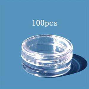 TEMU 100개, 1g 투명 플라스틱 크림병 슈퍼 미니 작은 크림병, 페이스 크림 아이 크림 립스틱 및 기타 샘플 하위 포장용 빈 병|립스틱