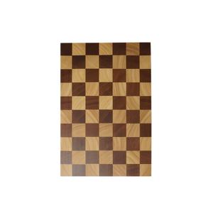 TEMU 두꺼운 나무 체커보드 도마, 야채와 고기 절단용 내구성 있는 주방 필수품 | 클래식 디자인 | 자연스러운 곡물 무늬