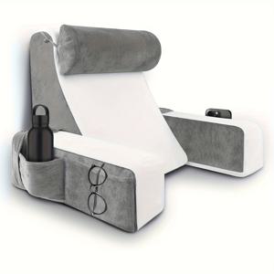 TEMU 부드럽고 편안한 침대 독서 베개 - 중간 사이즈 19인치 - 성인이 티비 시청/독서/게임하기에 적합한 침대 등받이 베개 - 침대, 소파 또는 바닥에서 사용 가능