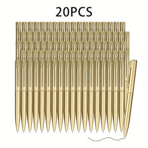 TEMU 20개 소형 볼펜 미니 볼펜 대량 4인치 짧은 검은 잉크 볼펜 노트북 포켓 서명 노트 패드 학교 사무실용 쓰기 기구 (골드, 블랙, 실버 클래식)