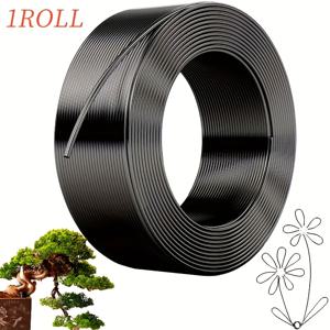 TEMU 1롤 98피트 블랙 알루미늄 와이어 - 12게이지 2mm 두께 유연하고 내구성 있는 도장 금속선, 조각 및 DIY 공예용, 분재 프로젝트 - 휘어지는 수제 예술 용품, 공예용 금속선, 매끄러운 마감