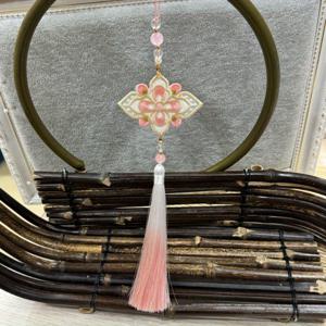 TEMU 국조 패셔너블 프레시 원본 자수 프린지 치파오 한푸 졸업 모자 세트