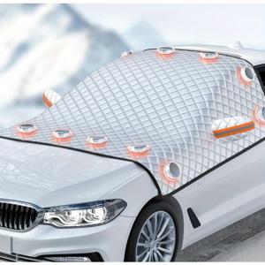 TEMU 사계절용 자석 자동차 윈드실드 스노우 커버 및 사이드 창문 & 미러 커버 - 겨울용 내구성 있는 방한 , 대부분의 차량에 적합 (B-타입 238x148cm)