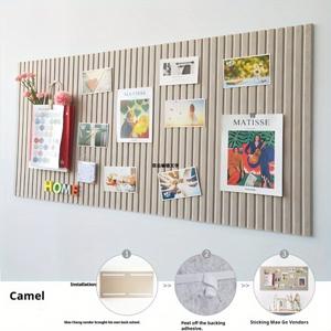 TEMU 1개 40X60cm/15.8X23.6인치 수직 줄무늬 자체 접착 펠트 메모 보드 - 홈 오피스 장식용 드릴 없는 사진 벽, 재사용 가능한 사진 전시 노트보드, 기숙사 거실 미적 장식