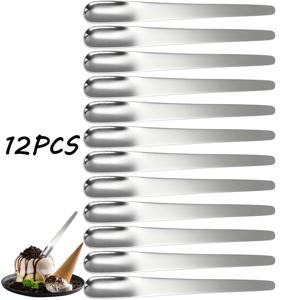 TEMU 12pcs 감성 디저트 숟가락, 고품질 스테인리스 소형 커피/카푸치노 수프레이드/ 시즈닝용 민이 수플라, 아이크림/케이크/커피에 어울리는 패셔너블한 미니 후르ط모, 엄마날을 위한 완벽한 선물, 거울처럼 광택진, 식기세척기 사용 가능, 귀여운 금색 디저트 숟가락