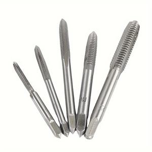 TEMU 스레드 표준(BRS)용 5개 세트 헤비듀티 스테인리스 스틸 정밀 콘 & 다이 세트 - DIY, 전문가용 키트, 볼트/너트 조립 및 금속 가공용 (나사, 못, 패스너용)