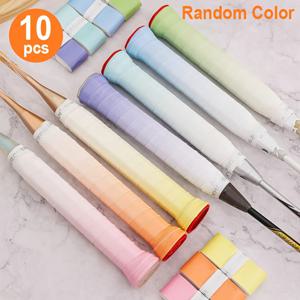 TEMU 테니스 라켓 그립 테이프 10개 세트, 미끄럼 방지 테이프, 선물용, 개학 용품. 끈적끈적한 접착력, 부드러운 충격 흡수, 통기성 및 땀 흡수 기능. 운동 중의 미끄러짐 방지 및 그립 감각 개선에 적합