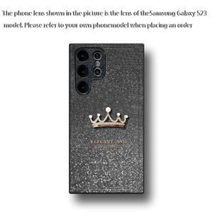 TEMU 삼성 갤럭시 S24/S24FE/S24Plus/S24Ultra/S23/S23Fe/S23+/S23Ultra/S22/S22+/S22Ultra/S21/S21+/S21Ultra/S20/S20+/S20Fe/S20Ultra/A72/A55/A54/A53/A52/A52S/A34/A15/A14/A13/A12/A05S용 크라운 강화 유리 폰 케이스 블랙 프로스트