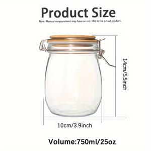 TEMU 스테인리스 스틸 이중 버클 디자인의 유리 재질 저장 탱크, 높은 투명도, 무향, 스냅 잠금 장치가 있는 아름다운 유리, 뷰티 메이크업 및 스킨 케어 제품을 담기 위한 포장 상자 포함