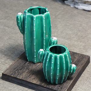 TEMU 2pcs 녹색 세라믹 카투스 바구니 - 홈 데코, 부활절, 봄, 어머니의 날에 이상적 | 특별한 기회, 홈 데코 바구니에 적합한 완벽한 선물