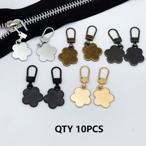 TEMU 5/10개 꽃 모양 메탈 지퍼 풀 - 튼튼한 합금, 골드, 브라운, 그린, 레드, 퍼플, 핑크, 오렌지, 옐로우, 청록색, 네이비 - 재킷, 가방 및 작은 구멍에 적합, 재킷용 지퍼 풀, 장식용 지퍼 풀, 튼튼한 지퍼 풀