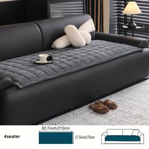 TEMU 1개 코듀로이 소파 쿠션, 플러시 느낌, 격자 무늬 단색 트림, 모던 홈 데코, 세탁기 사용 가능, 2인용, 3인용, 4인용 소파에 적합, 가정용으로 이상적|쿠션커버