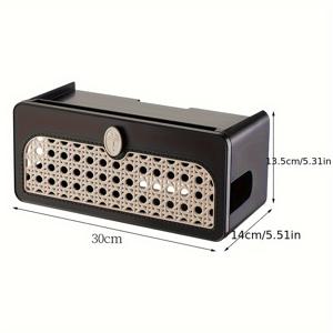 TEMU 1개 다기능 와이어 정리함 - 전원 스트립, 라우터 및 휴대폰용 독립형 케이블 관리 시스템, 쉬운 접근 및 깔끔한 공간 책상 & 서랍 정리함, 내구성 있는 플라스틱 구조, 케이블 코드 정리함, 집 수납용, 컴팩트 디자인, 견고한 구조, 홈 오거나이저