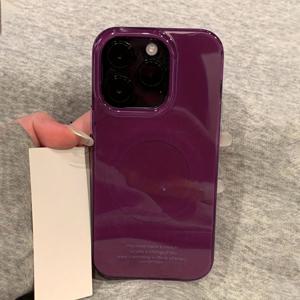 TEMU 레트로 퍼플 무선 충전 마그네틱 휴대폰 케이스 - 아이폰 17 프로 맥스, 16, 15, 14, 13, 12 프로 맥스, 14, 15, 16 플러스, 11, 17 호환 스타일리시 충격 방지 보호 케이스 커버|아이폰케이스