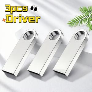 TEMU 3개 세트 금속 USB 플래시 드라이브 - 64GB/32GB/16GB/8GB/256MB/128MB, 휴대용 썸 드라이브 (PC/태블릿/맥/노트북용), 내구성 강한 금속 디자인, 고속 데이터 전송, 컴팩트하고 스타일리시한 저장 솔루션, 노트북 보관, 매끄러운 메탈릭 마감, 금속 구조|태블릿PC