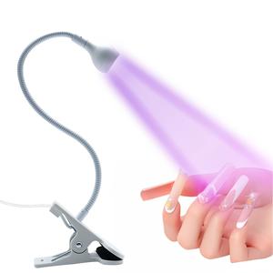 TEMU LED 네일 드라이어, 블랙/핑크, 매니큐어 램프, LED 데스크 램프 나이트 라이트, 매니큐어 램프, USB 전원 매니큐어 클립 라이트