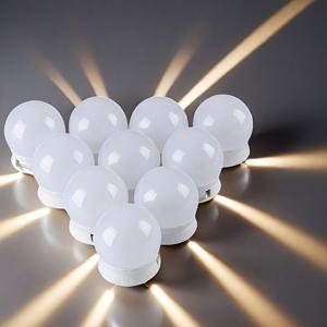 TEMU 메이크업 거울 조명은 10개의 조절 가능한 조명으로 화장대와 메이크업 룸에 적합합니다. 생일 파티용 USB 조절 가능한 렌즈 조명은 조절 가능한 밝기와 함께 세 가지 색상으로 제공됩니다.