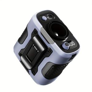 TEMU 1개 충전식 휴대용 허리 클립 선풍기 내장 토치, 6000mAh 리튬 배터리, 듀얼 파워 모드 (배터리/USB), 긴 대기 시간, 조절 가능한 냉각 기능, 업무, 하이킹, 낚시, 캠핑용|캠핑선풍기