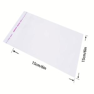 TEMU 쿠키 가방 200개, 다양한 크기의 사각형 자체 밀봉 유리 가방, 투명 재봉 유리 가방, 개별 포장된 쿠키 가방 (8X8/8X13/10X10/10X15/13X18/15X15 Cm) 3X3/3X5/4X4/4X6/5X7/6X6 인치.