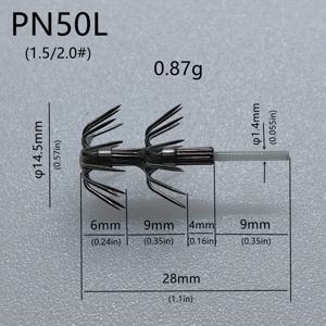 TEMU 10개입 헤비듀티 더블 오징어 크라운 훅 - 전문가용 일본식 우산형, #1-#4 사이즈 (PN50-S) - EGI 지그잉, 문어, 오징어 낚시용 - 내식성 낚시바늘 - 트롤링, 캐스팅, 바닥낚시에 적합 - 낚신편 및 지그잠기와 호환 가능, 문어낚시 훅, 트롤링 훅, 우산형 훅, 내구성 강한 낚시바늘