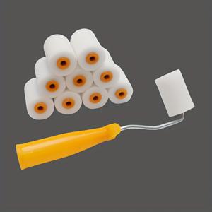 TEMU 11pcs 세트, 2인치 폴리에스터 스폰지 미니 롤러 브러시, 가정 장식에 완벽, 부드러운 페인트 표면