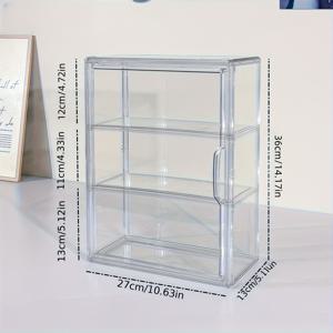 TEMU 아크릴 보관 디스플레이 박스, 미스터리 박스 피규어, 화장품, 컵 및 와인용 - 벽걸이 가능. 고투명 디자인으로 물건 보호, 깔끔한 정리와 수납 기능 결합, 수집가 및 정리함에 이상적|게임|수납정리함|화장품정리함