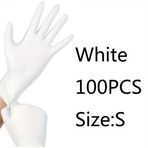TEMU 100개입 일회용 나이트릴 장갑 - 무분말, 무라텍스, 가벼운 무게, 가정용, 청소, 타투, 염색, 설거지 - 좌우손 겸용 디자인, 5가지 색상 선택 가능, 가정용 청소 장갑