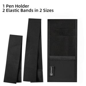 TEMU 코시베이트 조절형 탄성펜&연필홀더 - 골드톤지퍼식 클로저, 내구성 있는 하드커버 수첩/플래너/노트북/책/바인더용 A4/레터 사이즈 스파이럴링 호환 - 페널루프 & 연필슬롯이 있는 보관함 - 휴대폰·태블릿도 수납가능한 세련된 데스크오거나이저 (홈오피스,학교,여행)|북커버