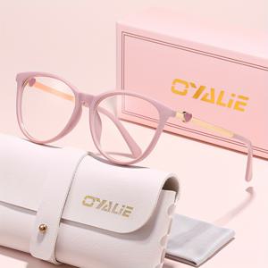 TEMU OYALIE 여성용 캣아이 패션 안경, 투명 렌즈와 핑크에서 화이트 하트 악센트, 메탈 프레임 & 메탈 힌지 - 스타일리시 스트리트웨어 & 캐주얼 쇼핑 안경, 귀여운 일상용 안경, 재미있는 디자인, 내구성 있는