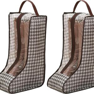 TEMU 2개입 헤비 듀티 부츠 보관 가방 (지퍼 잠금) - 방진, 스크래치 방지, 쌓을 수 있는 부츠 정리함 ( 부츠, 타일 부츠용) - 여행, 가정, 보관 - 세탁기 사용 가능한 신발 보호 가방 (2개입), 여행 필수품