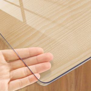 TEMU 1개 비닐 테이블 보호기, 2mm 두꺼운 투명 플라스틱 패드, 비직조, 내구성 및 방수, 식사 테이블, 커피 테이블, 데스크에 적합 - 투명 보호 커버, 데스크 패드 커버|투명 디자인|방수 커버