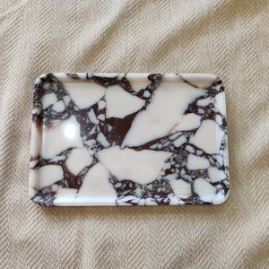 TEMU 클래식 마블 스톤 사각형 트레이, 다재다능한 정리 및 서빙 트레이, 대리석 패턴, 욕실, 조리대, 주방 및 욕실용, 쥬얼리, 향수, 캔들, 메이크업 등에 적합