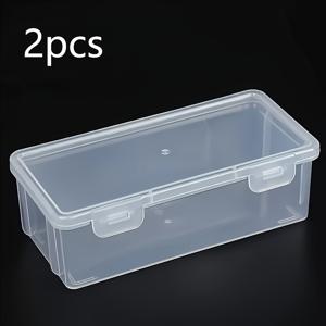 TEMU 2개 대용량 투명 연필 보관함, 문구류 필통, 그림 및 스케치용 필통, 2-8개의 오일 페인트 스틱, 크레용, 수채화 펜 보관에 적합