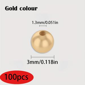 TEMU 100개 골드 & 실버 낚시 비즈 - 담수 & 바닷물 낚시에 적합한 내구성 좋은 메탈 비즈, 루어, 태클, 액세서리, 낚시 장비, 루어 제작 용품, 메탈릭 마감, 고품질 비즈