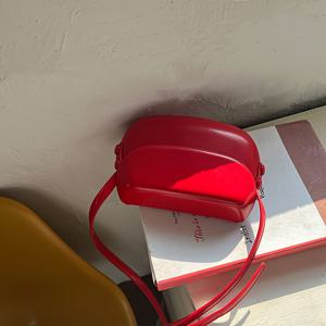 TEMU 여성을 위한 한국 버전의 사다리 바구니, 여름 빈티지 INS 스타일, 단색 크로스바디 지갑, 조절 가능한 스트랩, 버클 클로저, 폴리에스터 안감, 엣지 페인트, 동물 테마 - 다양한 색상 선택 가능