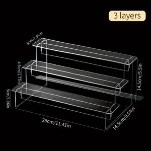 TEMU 1개 플라스틱 카드 슬롯 설치 디스플레이 보관 랙, 종이컵 케이크 디저트 스시 팔찌 반지 디스플레이 보관 랙, 향수 보석 보관 랙, 안경 보관 디스플레이 랙, 데스크탑 피규어 미스터리 박스 인형 다육이 녹색 식물 사다리 선반, 여행용 액세서리; 여행 필수품; 여행용으로 적합|향수