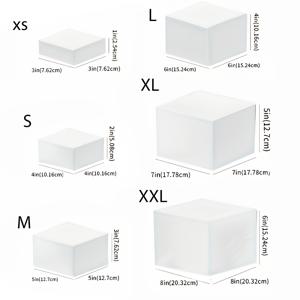 TEMU 6 흰색 큐브 다섯면 데스크탑 보관함 선반 보관함 박스 할로윈 거실 수평 보관함 박스 크리스마스 파티 결혼식 및 기타 휴일 디저트 케이크 디스플레이 보관함 선반