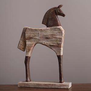 TEMU 빈티지 말 & 소 장식 장식품 - 감성적인 눈이 있는 소박한 농가 스타일 레진 피규어, 실내/실외 사용, 전기 불필요, 거실, 침실 장식용 탁상 또는 스탠드 디스플레이 | 빈티지 미학 | 섬세한 장인 정신