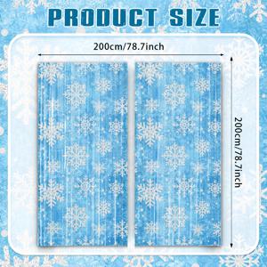 TEMU 2개 세트 고급스러운 겨울 블루 눈송이 & 무지개 포일 프린지 배경막, 3.2ft x 6.5ft - 내구성 있는 플라스틱 스트리머 메탈릭 반짝임, 축제 및 이벤트용, 추억을 담는 장식, 눈송이 장식, 할로윈 데코, 크리스마스 장식, 겨울 원더랜드 장식, 휴일 장식, 가벼운 소재, 고품질 인테리어 소품, 홈 데코레이터, 쇼퍼를 위한 눈길 끌리는 배경