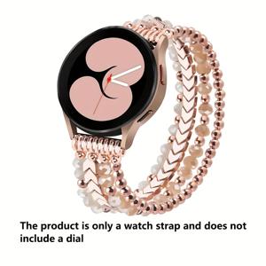 TEMU 20mm 핸드메이드 스트랩 - 통기성 디자인, 삼성 & 피트빗 호환, 업무·파티·스포츠용 스타일리시 액세서리, 여성을 위한 완벽한 선물, 파티 밴드, 스포츠 워치밴드, 패션 밴드, 우아한 손목띠, 가벼운 소재, 레진 비즈, 스마트워치 밴드, 활동적인 라이프스타일, 여성 패션|핸드폰스트랩