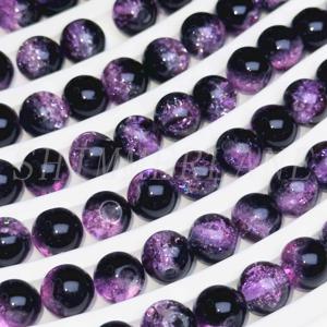 TEMU 50/100/200/300개 - 8mm 고급스러운 블랙 퍼플 라운드 비즈, 핸드메이드 DIY 주얼리 액세서리 팔찌 목걸이 귀걸이 데일리 웨어, 할로윈 주얼리 액세서리