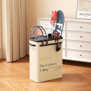 TEMU 다용도 대용량 수납 정리함 - 배드민턴 라켓, 골프 클럽, 요가 매트 등에 완벽한 내구성 강화 패브릭 오픈탑 디자인 홈 오거나이저