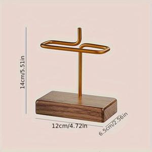 TEMU V60 콘 커피 필터 페이퍼 홀더 - 차가운 & 뜨거운 음료용 팬 모양 스탠드, 나무/금속 주방 정리대