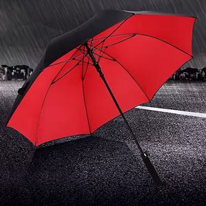 TEMU 초대형 170cm 직경 우산, 이중 레이어 선셰이드, 파이버글라스 프레임, 레드, 5인용 오버사이즈, 혹은 샤인 듀얼 유즈 롱 핸들 우산, 우산용