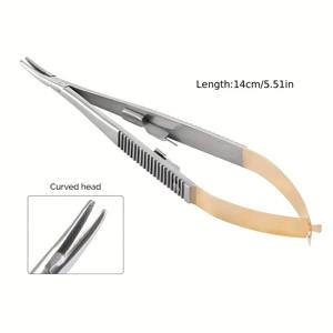 TEMU 1pc 스테인레스 스틸 티타늄 코팅 팁 플라이어 강한 그립 - 쉽게 다루기 위한 톱니 모양의 턱, 금속 및 비닐 작업에 이상적, 내구성 있는 304 스테인레스 스틸 구조, 산업용 수준의 손 도구, 정밀 플라이어 | 톱니 모양의 턱 플라이어 | 강력한 구조