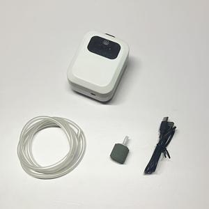 TEMU 충전식 듀얼용도 방수 물고기 펌프, 초저소음 휴대용 수족관 및 야외 낚시용 산소 공급 펌프, 1미터 호스와 버블 스톤 포함, USB 충전 케이블 제공