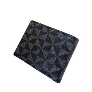 TEMU 남성용 슬림 지갑 - 경량 카드 수납, 현금 칸 포함 - 일상 및 공식 사용 가능 - 브라운 색상, 내구성 있는 모던 머니 홀더, 기하학 패턴, 튼튼한 구조, 비즈니스 프로페셔널을 위한 카드 보관지