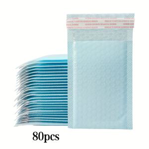 TEMU 20/40/60/80개 소형 하늘색 두꺼운 버블 우편 봉투 - PE 재질, 내구성 강한 고품질 휴일 선물, 결혼식, 발렌타인데이, 크리스마스, 추수감사절용 쿠션 배송 봉투 - 안전하고 스타일리시한 포장 솔루션, 축제 디자인, 보호 포장